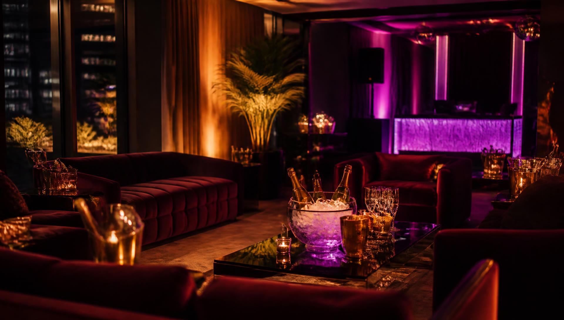 Private apartment lounge in Colombo prepared for a limited guest list night event